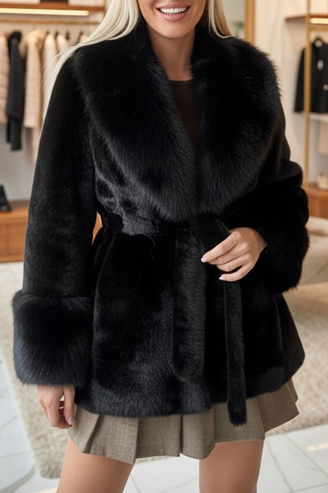 Палто ELEMSA BLACK, Цвят: черен, IVET.BG - Твоят онлайн бутик.