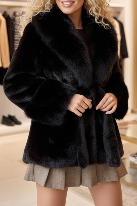 Палто ELEMSA BLACK, Цвят: черен, IVET.BG - Твоят онлайн бутик.