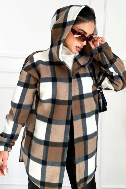 Дамско яке-риза TESSARO, Цвят: кафяв, IVET.BG - Твоят онлайн бутик.