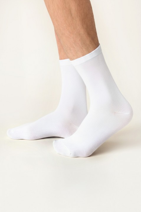 Комплект от 6 броя мъжки чорапи MIKRELZO, Цвят: бял, IVET.BG - Твоят онлайн бутик.