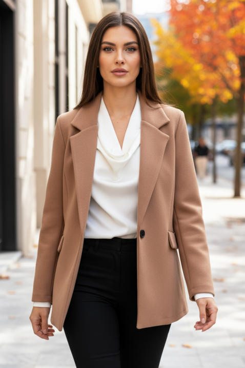 Сако VALEORA BEIGE, Цвят: беж, IVET.BG - Твоят онлайн бутик.