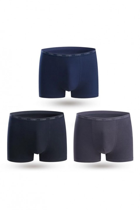 Комплект от 3 броя мъжки боксерки JORZO, Цвят: тъмносин, IVET.BG - Твоят онлайн бутик.