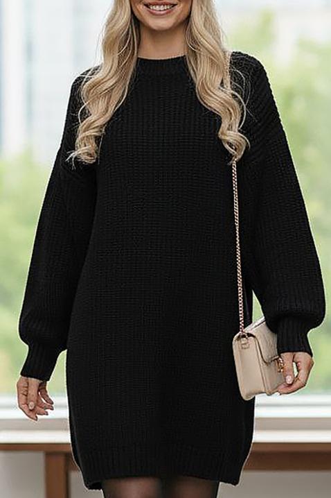 Рокля LINDELZA BLACK, Цвят: черен, IVET.BG - Твоят онлайн бутик.