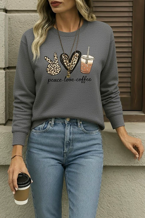 Дамска блуза GOLMINA GREY, Цвят: сив, IVET.BG - Твоят онлайн бутик.