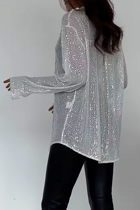 Дамска риза LANVELDA SILVER, Цвят: сребърен, IVET.BG - Твоят онлайн бутик.