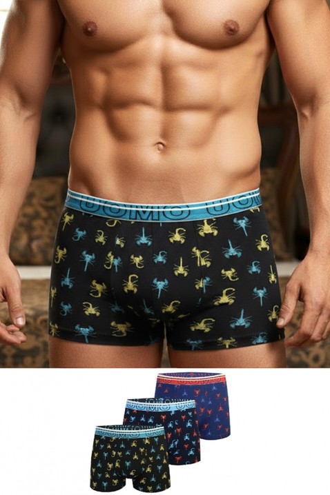 Комплект от 3 броя мъжки боксерки SCORPIO, Цвят: многоцветен, IVET.BG - Твоят онлайн бутик.