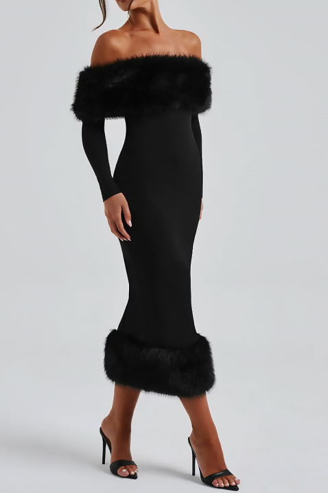 Рокля KARSOTA BLACK, Цвят: черен, IVET.BG - Твоят онлайн бутик.