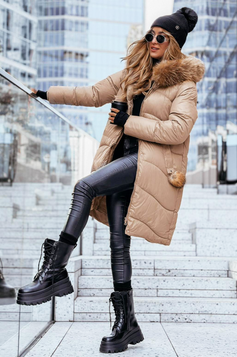 Яке SNEVILDA BEIGE, Цвят: беж, IVET.BG - Твоят онлайн бутик.