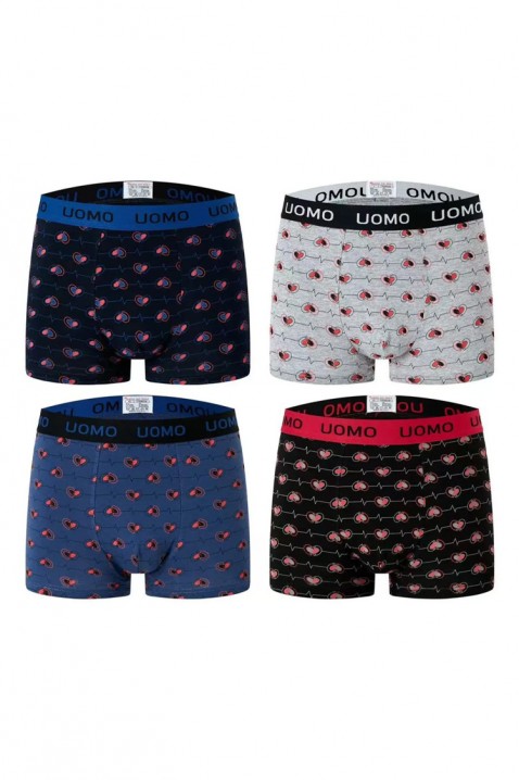 Комплект от 4 броя мъжки боксерки HERZON, Цвят: многоцветен, IVET.BG - Твоят онлайн бутик.