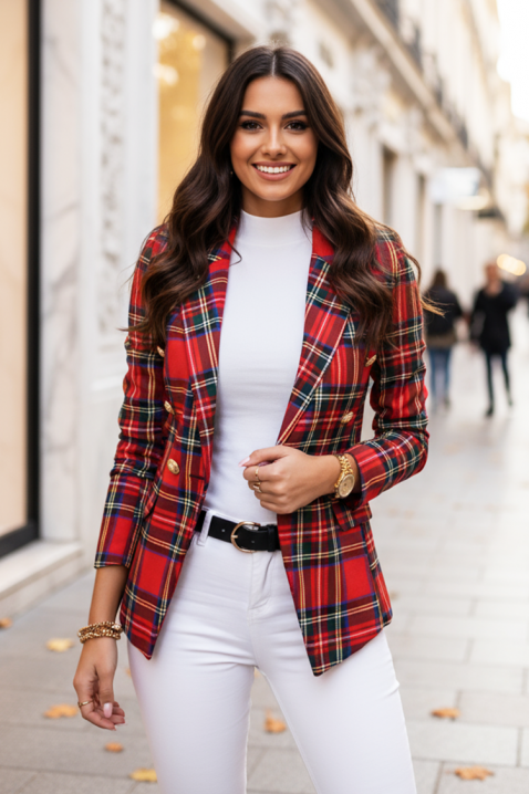 Сако KARENZA, Цвят: червен, IVET.BG - Твоят онлайн бутик.