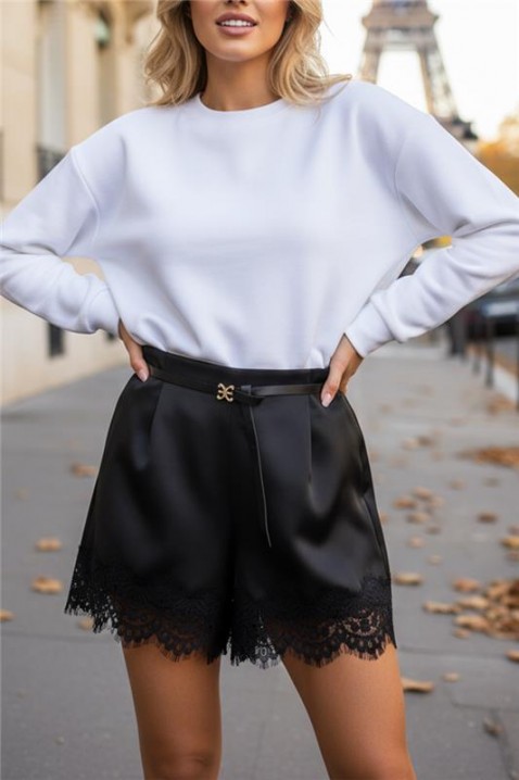 Къси панталонки BELVENDA BLACK, Цвят: черен, IVET.BG - Твоят онлайн бутик.