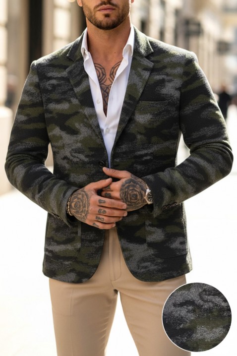 Мъжко сако ZAGNET, Цвят: тъмнозелен, IVET.BG - Твоят онлайн бутик.