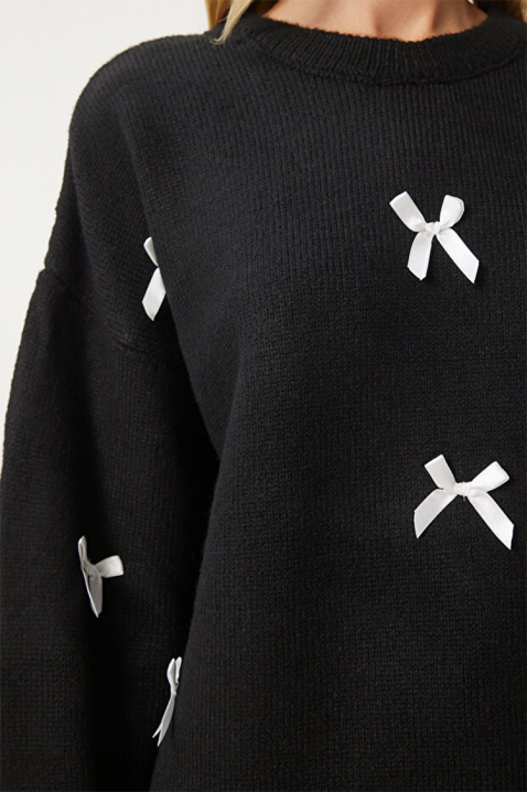 Пуловер ATRELVA BLACK, Цвят: черен, IVET.BG - Твоят онлайн бутик.