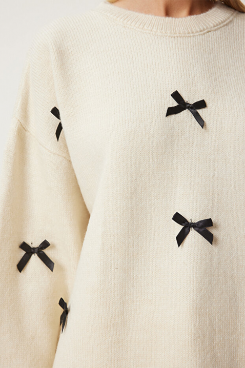 Пуловер ATRELVA ECRU, Цвят: екрю, IVET.BG - Твоят онлайн бутик.