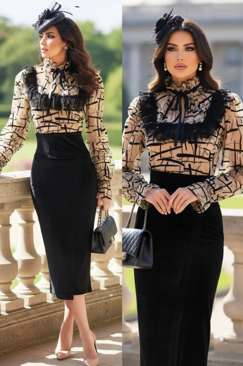 Рокля FRONELMA BEIGE, Цвят: беж, IVET.BG - Твоят онлайн бутик.