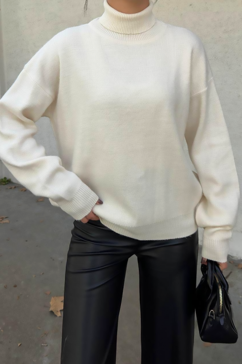 Пуловер VARSIONA ECRU, Цвят: екрю, IVET.BG - Твоят онлайн бутик.