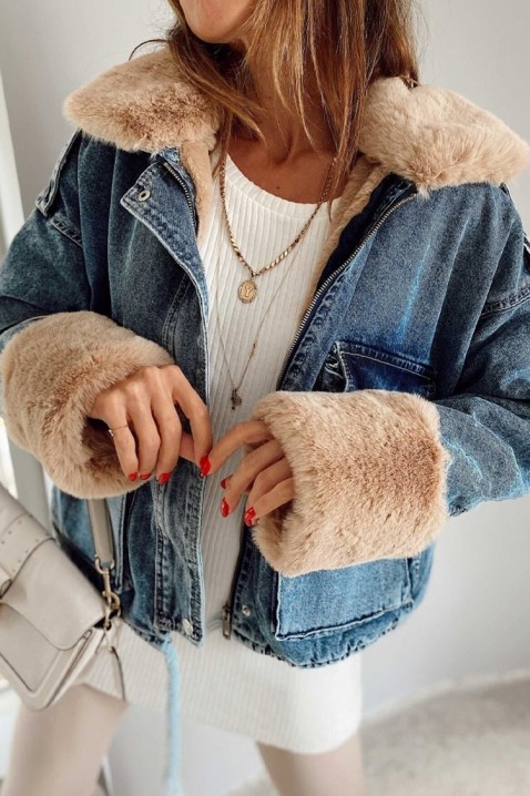 Дънково яке MINONZA, Цвят: син, IVET.BG - Твоят онлайн бутик.