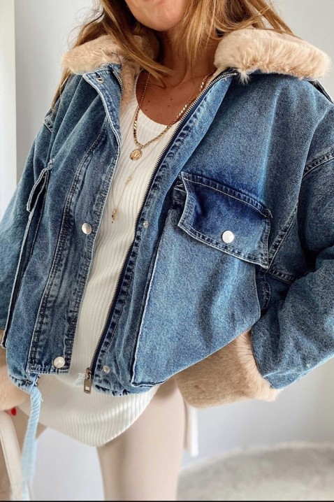 Дънково яке MINONZA, Цвят: син, IVET.BG - Твоят онлайн бутик.