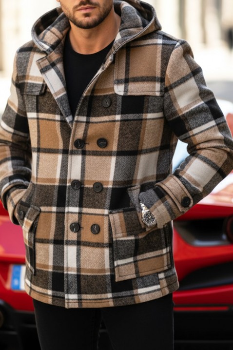 Мъжко палто STERFO BEIGE, Цвят: беж, IVET.BG - Твоят онлайн бутик.