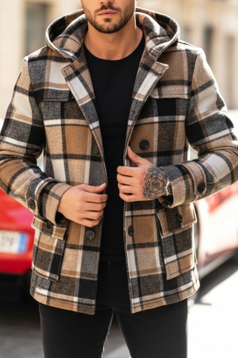 Мъжко палто STERFO BEIGE, Цвят: беж, IVET.BG - Твоят онлайн бутик.