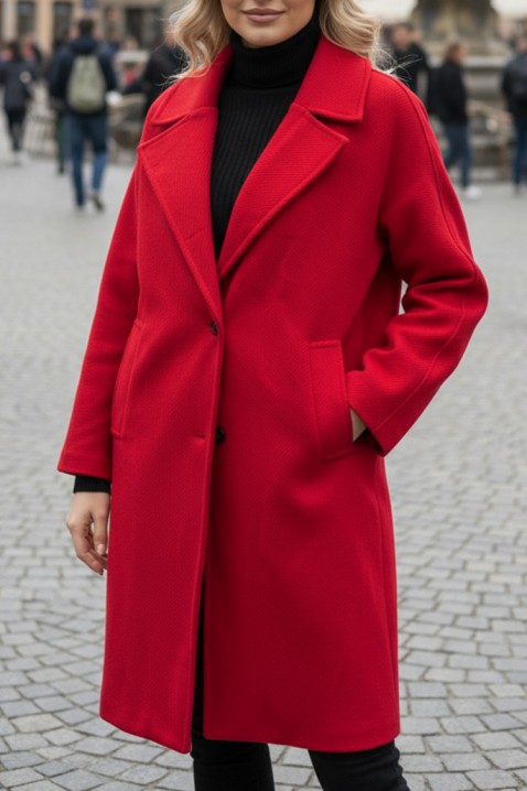 Палто ARGIOLA, Цвят: червен, IVET.BG - Твоят онлайн бутик.