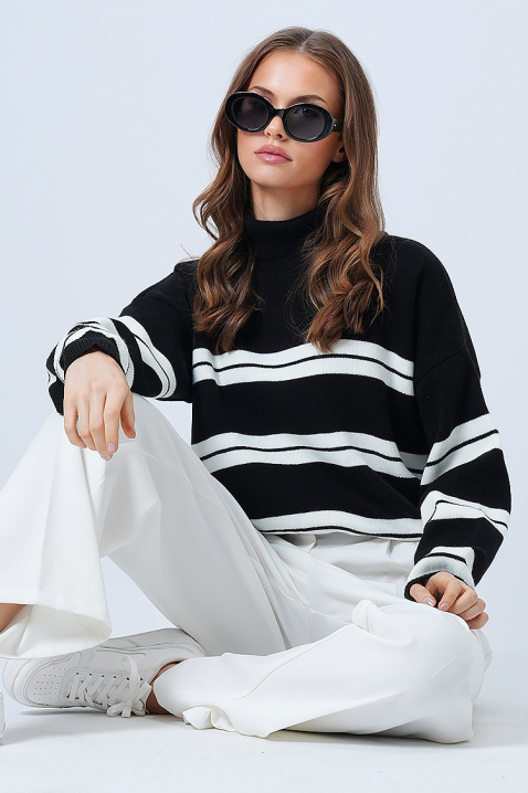 Пуловер HIERZA, Цвят: черен, IVET.BG - Твоят онлайн бутик.