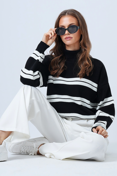 Пуловер HIERZA, Цвят: черен, IVET.BG - Твоят онлайн бутик.