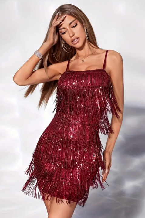 Рокля REZRENDA, Цвят: бордо, IVET.BG - Твоят онлайн бутик.