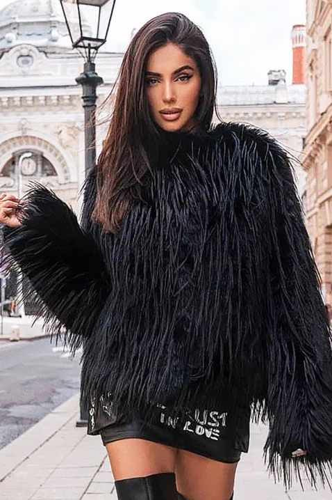 Палто BELSIONA BLACK, Цвят: черен, IVET.BG - Твоят онлайн бутик.