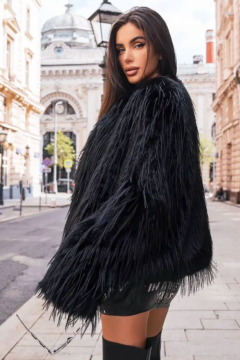 Палто BELSIONA BLACK, Цвят: черен, IVET.BG - Твоят онлайн бутик.