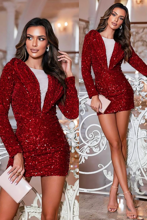 Рокля MOLTERZA RED, Цвят: червен, IVET.BG - Твоят онлайн бутик.