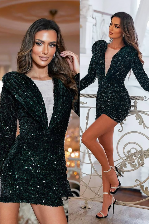 Рокля MOLTERZA GREEN, Цвят: зелен, IVET.BG - Твоят онлайн бутик.