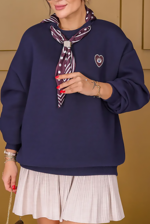 Дамска блуза ZAFERZA NAVY, Цвят: тъмносин, IVET.BG - Твоят онлайн бутик.