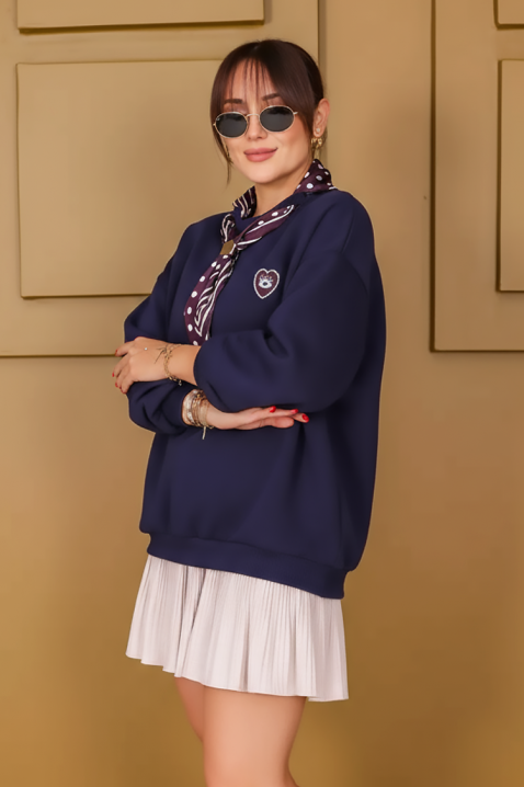 Дамска блуза ZAFERZA NAVY, Цвят: тъмносин, IVET.BG - Твоят онлайн бутик.