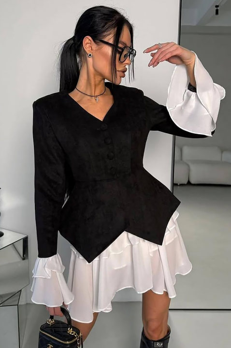 Комплект AKSIENA, Цвят: черно и бяло, IVET.BG - Твоят онлайн бутик.