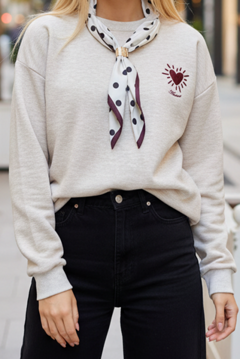 Дамска блуза ZAFERZA ECRU, Цвят: екрю, IVET.BG - Твоят онлайн бутик.