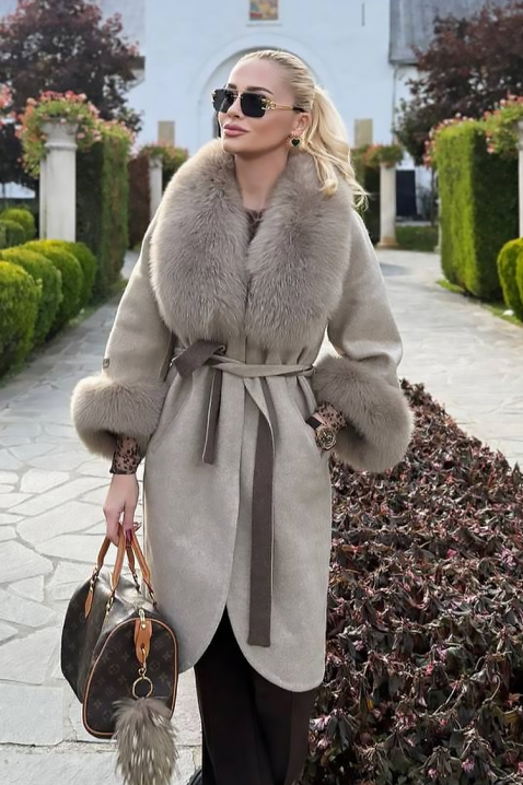 Палто VANGELSA, Цвят: сив, IVET.BG - Твоят онлайн бутик.