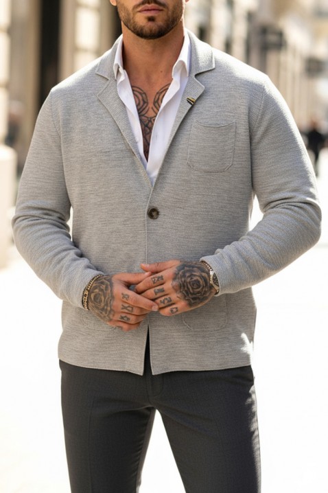 Мъжка жилетка PITERFO, Цвят: сив, IVET.BG - Твоят онлайн бутик.