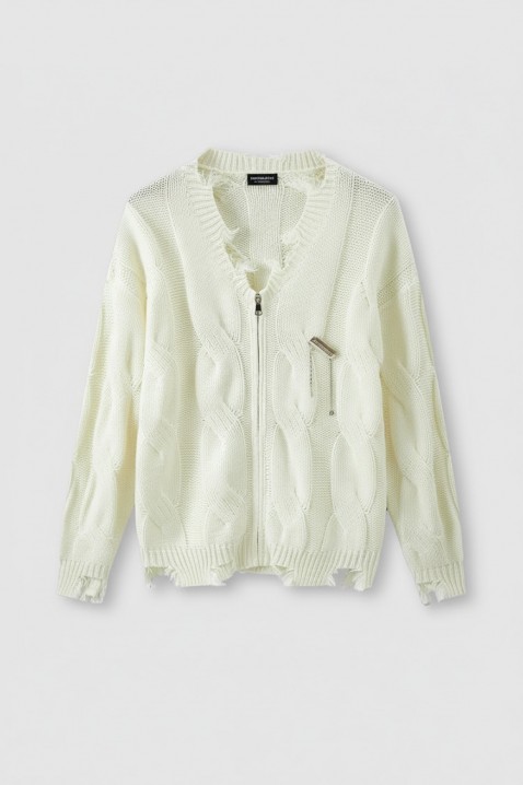 Мъжка жилетка JOLZERO ECRU, Цвят: екрю, IVET.BG - Твоят онлайн бутик.