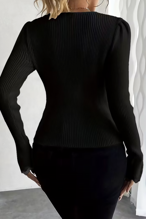 Дамска блуза ZLOVELDA BLACK, Цвят: черен, IVET.BG - Твоят онлайн бутик.