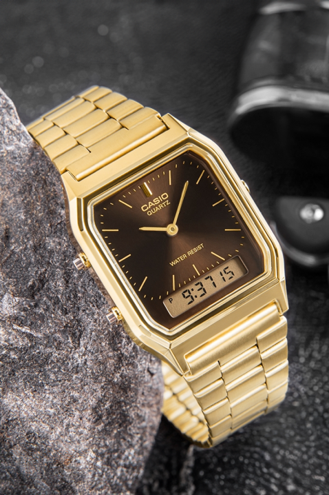 Мъжки часовник CASIO AQ-230GA-5AMQYDF, Цвят: златен, IVET.BG - Твоят онлайн бутик.