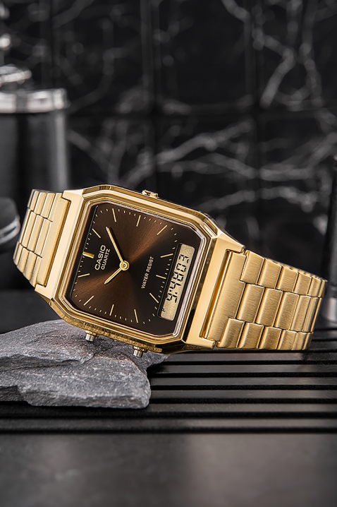 Мъжки часовник CASIO AQ-230GA-5AMQYDF, Цвят: златен, IVET.BG - Твоят онлайн бутик.