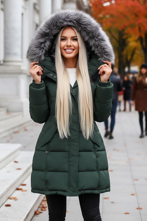 Яке DRUVERDA KHAKI, Цвят: каки, IVET.BG - Твоят онлайн бутик.