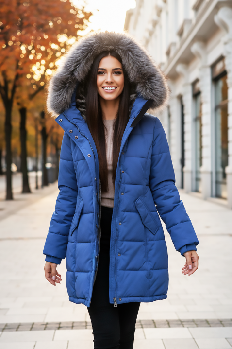 Яке DRUVERDA BLUE, Цвят: син, IVET.BG - Твоят онлайн бутик.