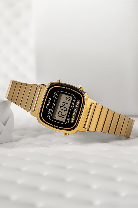 Дамски часовник CASIO LA670WGA-1DF, Цвят: златен, IVET.BG - Твоят онлайн бутик.