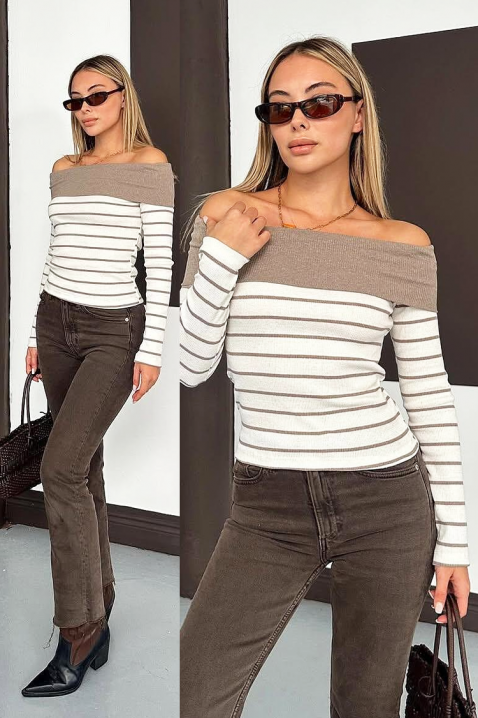 Дамска блуза PRESTILJA MOCHA, Цвят: мока, IVET.BG - Твоят онлайн бутик.