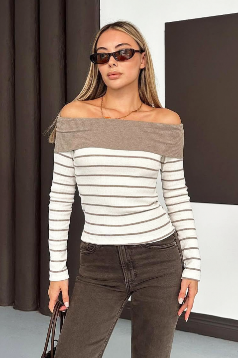 Дамска блуза PRESTILJA MOCHA, Цвят: мока, IVET.BG - Твоят онлайн бутик.