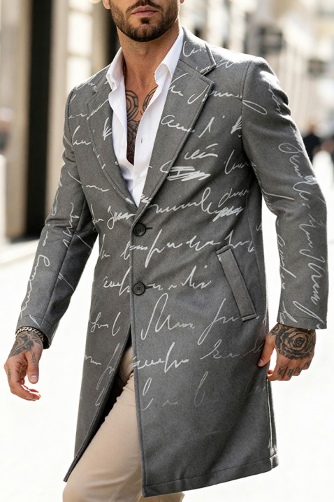 Мъжко палто REBELDO, Цвят: графит, IVET.BG - Твоят онлайн бутик.