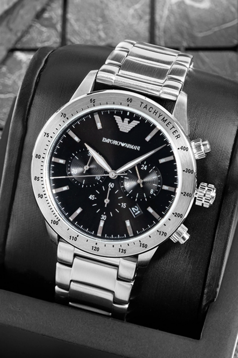 Мъжки часовник Emporio Armani Mario AR11241, Цвят: сребърен, IVET.BG - Твоят онлайн бутик.