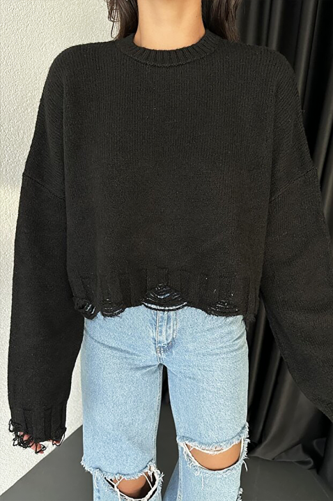 Пуловер NEVRINZA BLACK, Цвят: черен, IVET.BG - Твоят онлайн бутик.